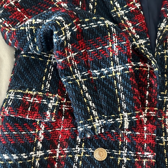 Plaid Double-Breasted Coat - Picture 3 of 4